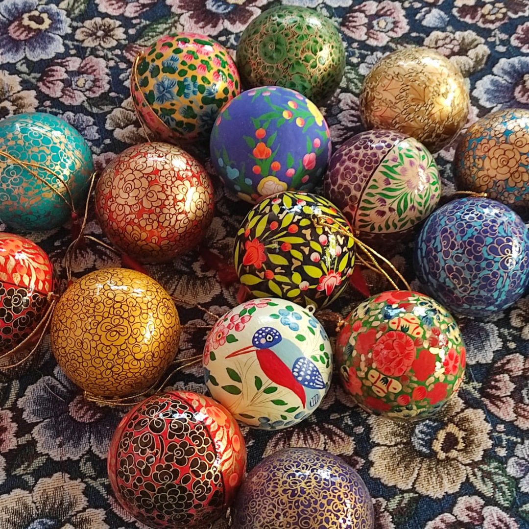 Christmas Handcrafted Baubles – Multicolour