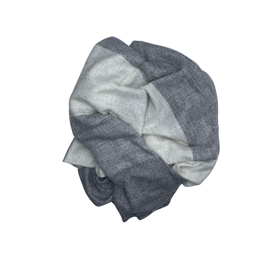 Pure Soft Yak Wool Scarf – Himalayan Craft in Grey