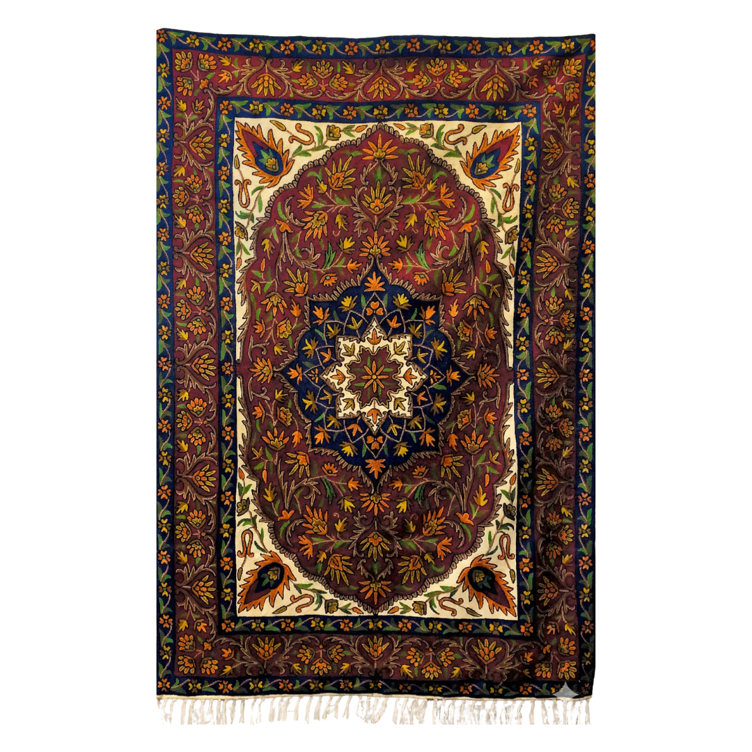 Hand-Made Chainstitch Woollen Rug –  Zaman Shah
