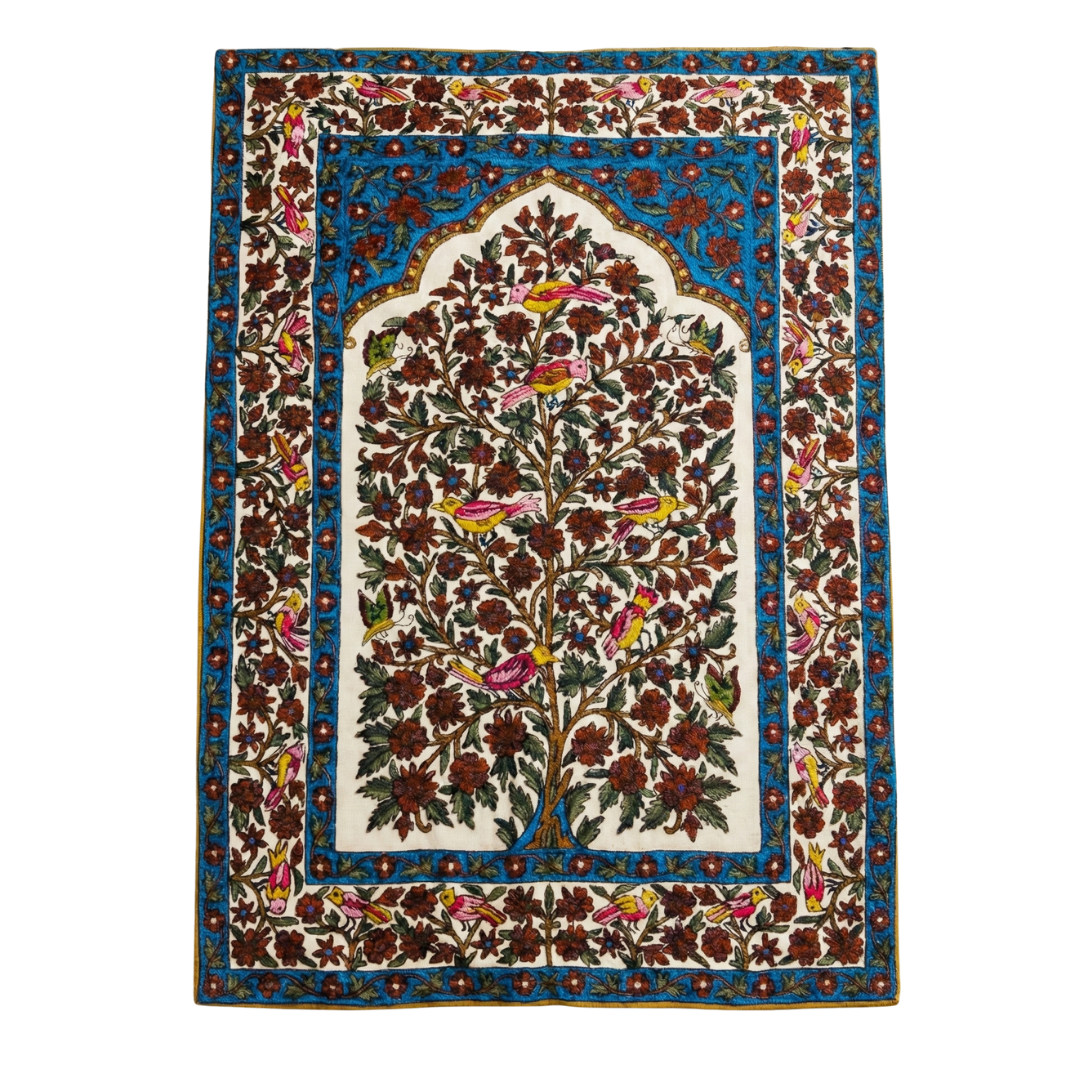 Hand-Made Chainstitch Woollen Rug – Tree of Life