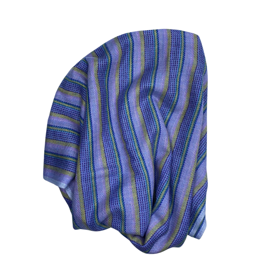 Premium Pure Yak Wool Scarf – Artisanal Striped Design